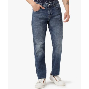 Slim Fit Meta Nature Mid-Rise Stretch Cotton Denim Jeans For Men